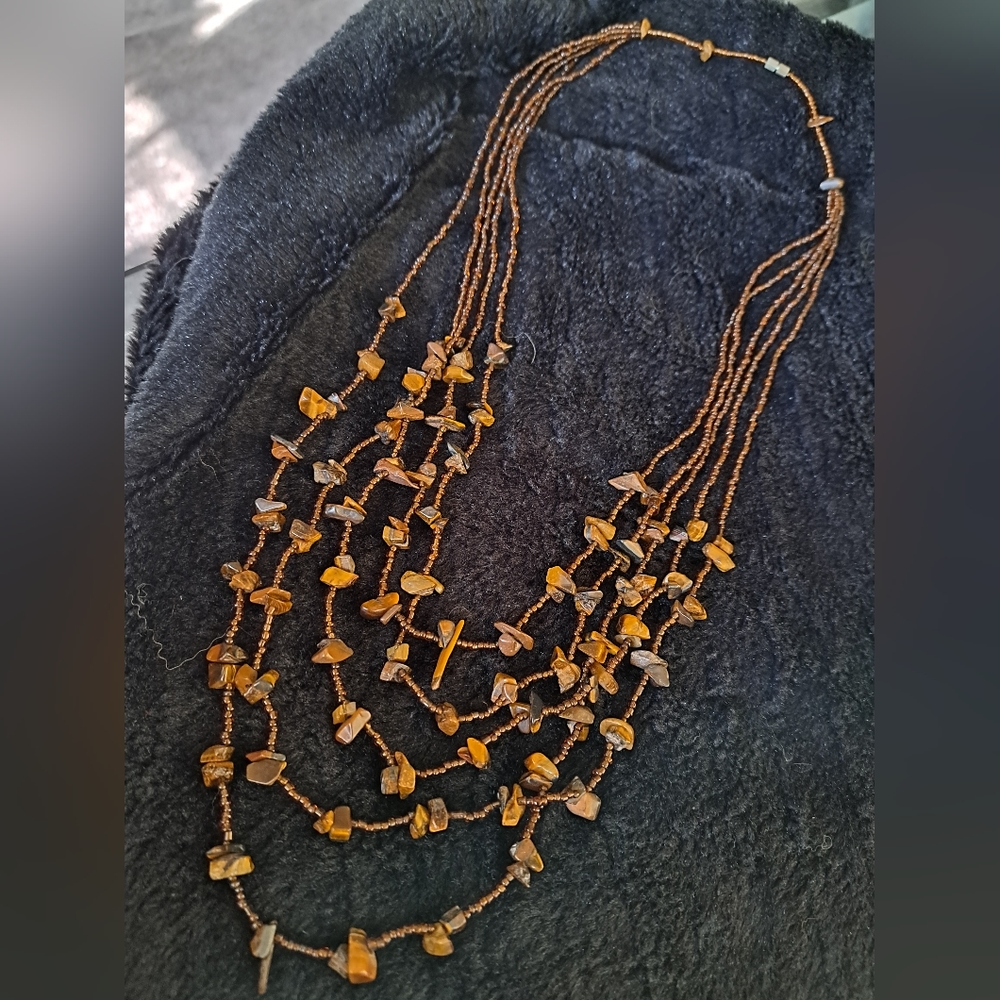 Multistrand Tiger eye necklace